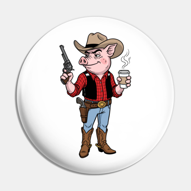 Pig Gunslinger Pin by enrynz