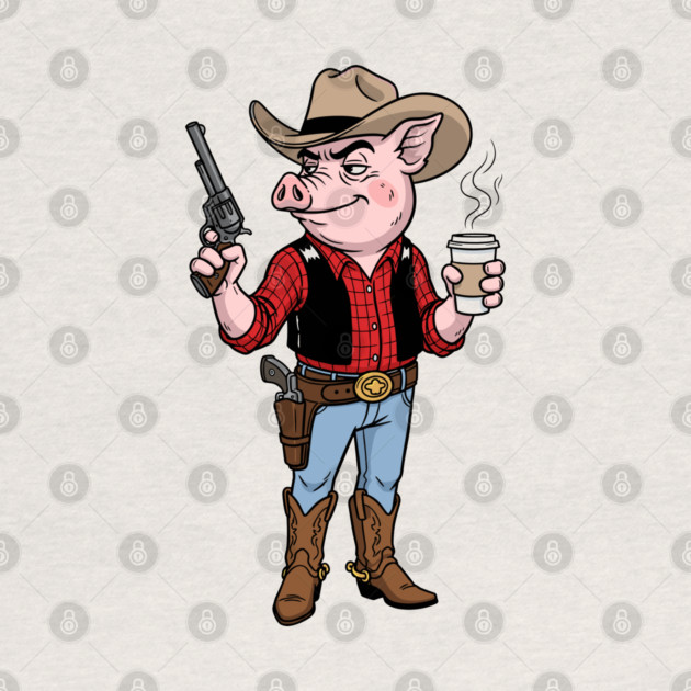 Pig Gunslinger by enrynz
