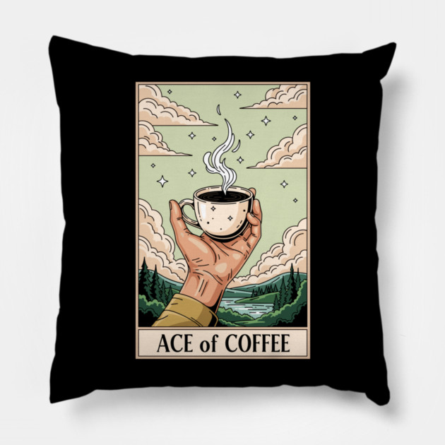 Ace Of Coffee Pillow by enrynz