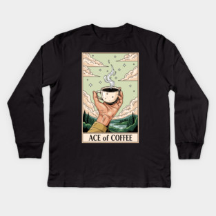 Ace Of Coffee Kids Long Sleeve T-Shirt