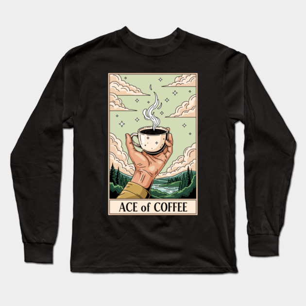 Ace Of Coffee Long Sleeve T-Shirt by enrynz