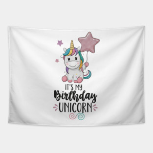 It’s My Birthday Unicorn Tapestry