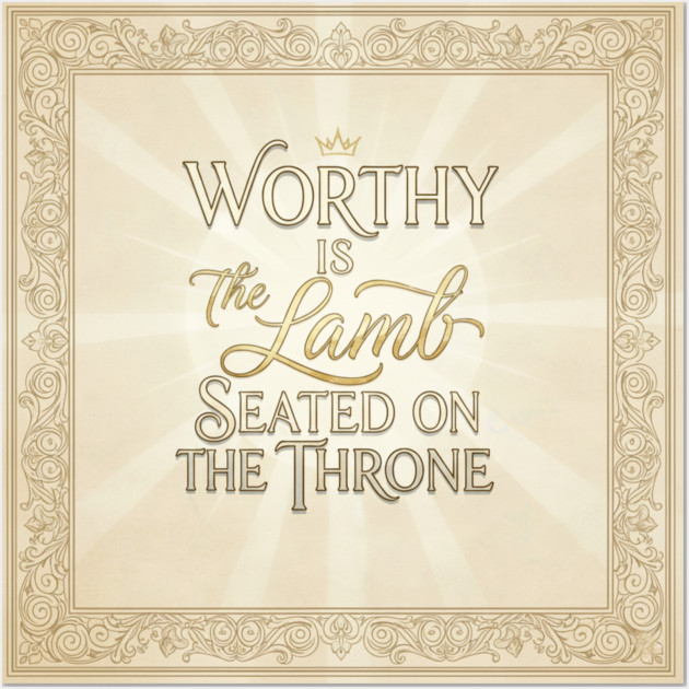 The Lamb of God is worthy on The Throne. Wall Art by Gospel MotiVVaTTi