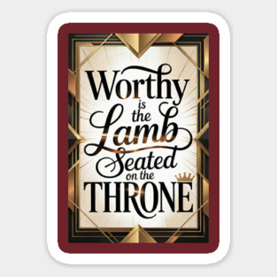 Jesus is The Worthy Lamb on The Throne. Magnet