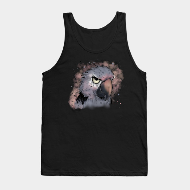 Grumpy Psittacus Parrot Tank Top by H. R. Sinclair