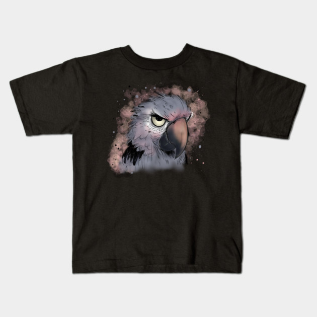 Grumpy Psittacus Parrot Kids T-Shirt by H. R. Sinclair