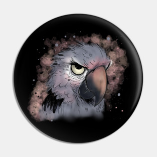 Grumpy Psittacus Parrot Pin