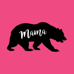 Mama Bear - print black T-Shirt