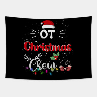 OT Christmas Crew Therapy Xmas Family Group Matching Pajama Tapestry