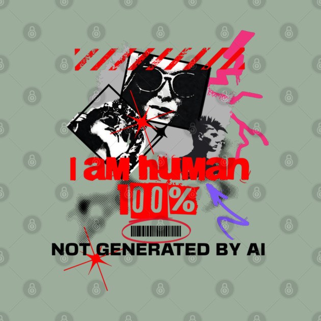 I Am Human, Not AI by Cool Monkey Designs