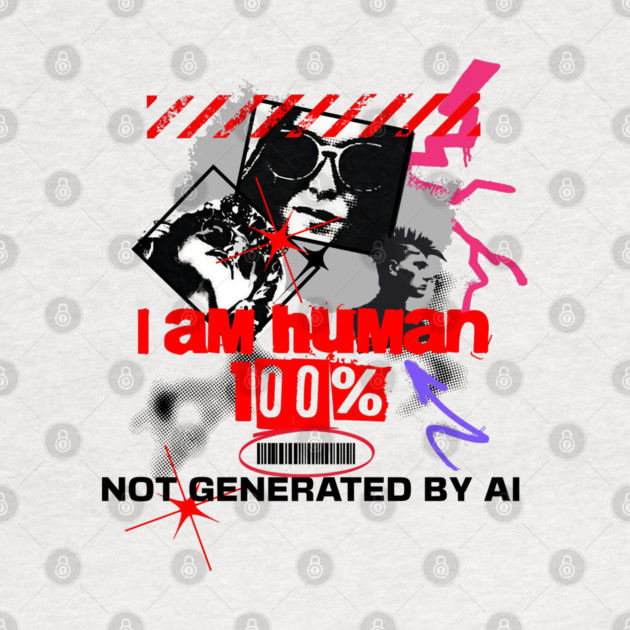I Am Human, Not AI by Cool Monkey Designs
