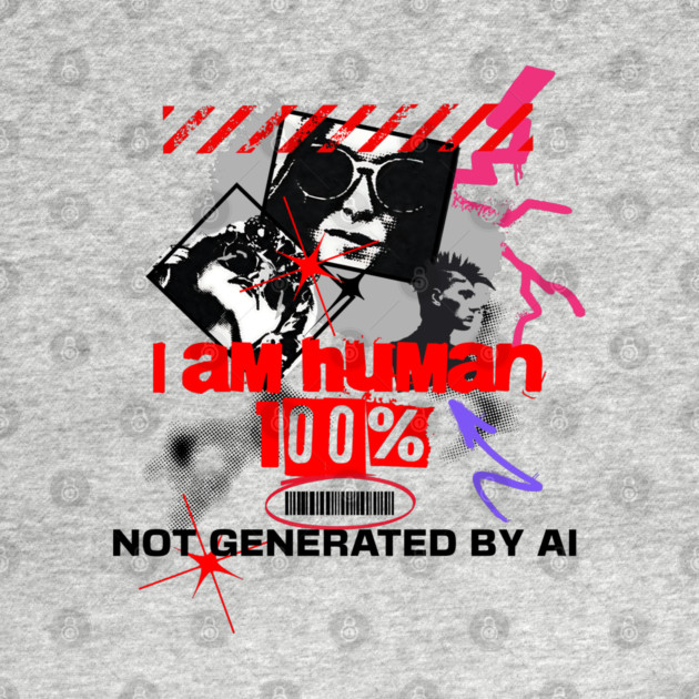 I Am Human, Not AI by Cool Monkey Designs