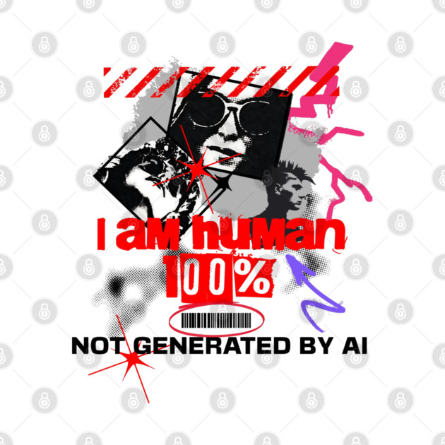 I Am Human, Not AI by Cool Monkey Designs
