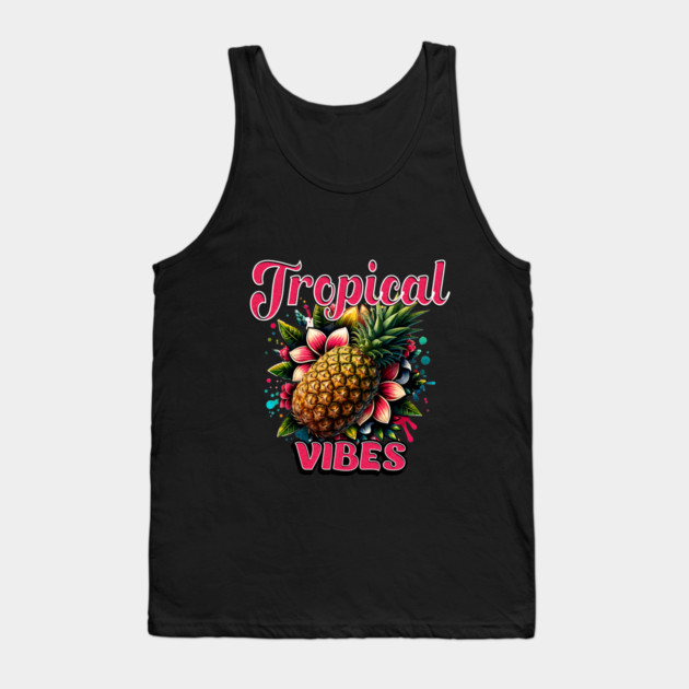 Tropical Vibes Tank Top by Cool Monkey Designs