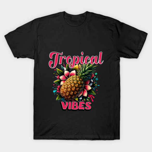 Tropical Vibes T-Shirt by Cool Monkey Designs