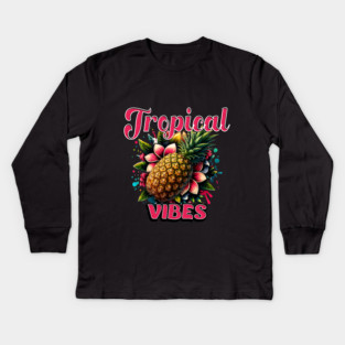 Tropical Vibes Kids Long Sleeve T-Shirt