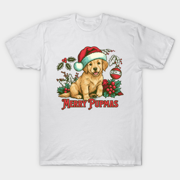 Puppy Christmas T-Shirt by Cool Monkey Designs