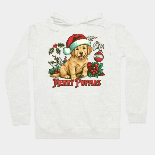 Puppy Christmas Hoodie by Cool Monkey Designs