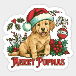 Puppy Christmas Magnet