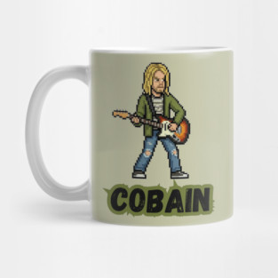 Nirvana's Kurt Cobain Pixel Art Mug