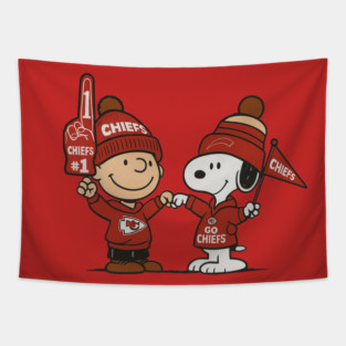 Snoopy-Kansas-City- Chiefs Tapestry