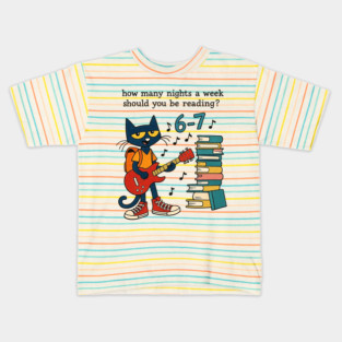 How Many Nights A Week Should You Be Reading 6-7 Pigeon Elephant Piggie Children's Books Teacher Six Seven 67 Kids T-Shirt