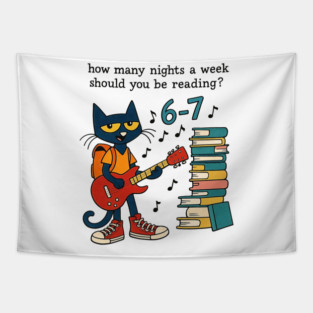 How Many Nights A Week Should You Be Reading 6-7 Pigeon Elephant Piggie Children's Books Teacher Six Seven 67 Tapestry