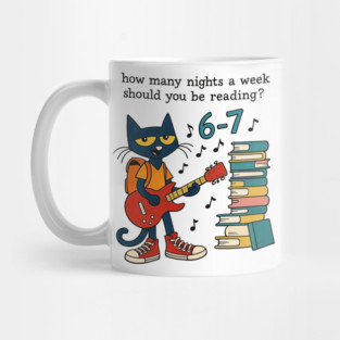 How Many Nights A Week Should You Be Reading 6-7 Pigeon Elephant Piggie Children's Books Teacher Six Seven 67 Mug
