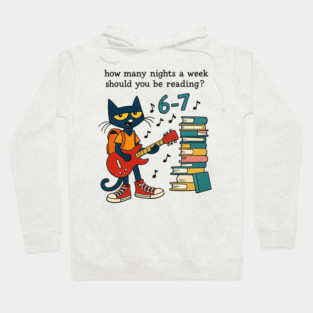 How Many Nights A Week Should You Be Reading 6-7 Pigeon Elephant Piggie Children's Books Teacher Six Seven 67 Hoodie