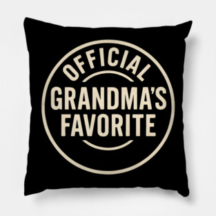Official Grandma’s Favorite – Distressed Vintage Typography Pillow