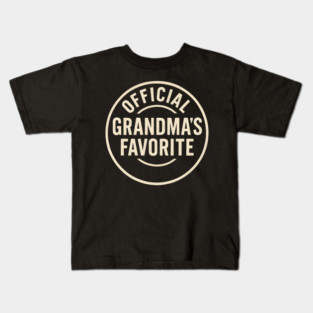Official Grandma’s Favorite – Distressed Vintage Typography Kids T-Shirt