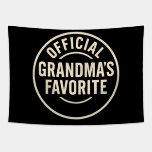 Official Grandma’s Favorite – Distressed Vintage Typography Tapestry