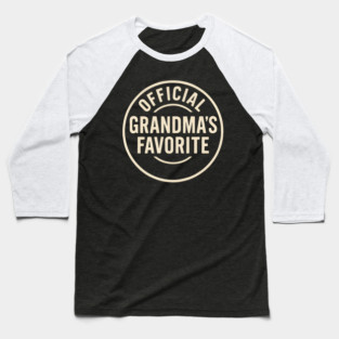 Official Grandma’s Favorite – Distressed Vintage Typography Baseball T-Shirt