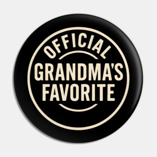 Official Grandma’s Favorite – Distressed Vintage Typography Pin
