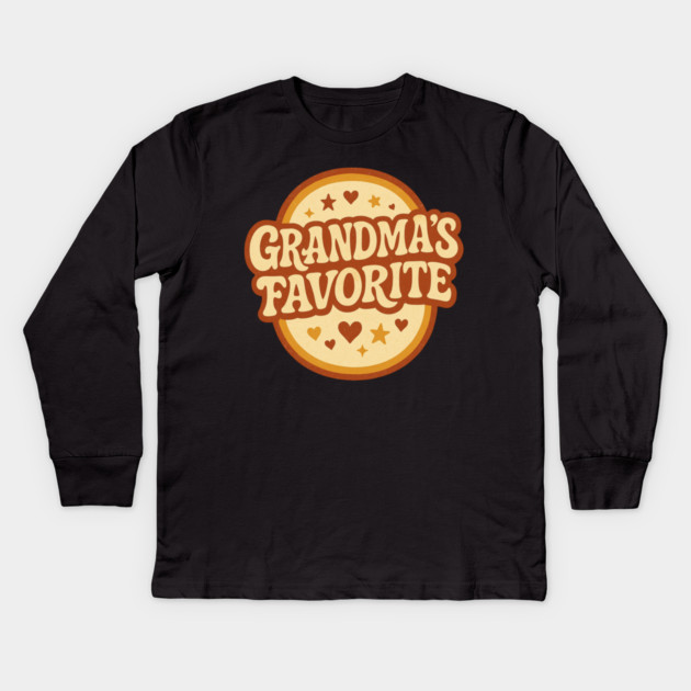 Grandma’s Favorite - Retro Vintage Grandma Kids Long Sleeve T-Shirt by ArtistTee ⭐⭐⭐⭐⭐