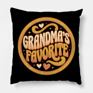 Grandma's Favorite Shirt Funny Grandparent Grandchild Gift Pillow