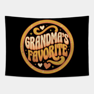 Grandma's Favorite Shirt Funny Grandparent Grandchild Gift Tapestry
