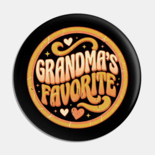Grandma's Favorite Shirt Funny Grandparent Grandchild Gift Pin