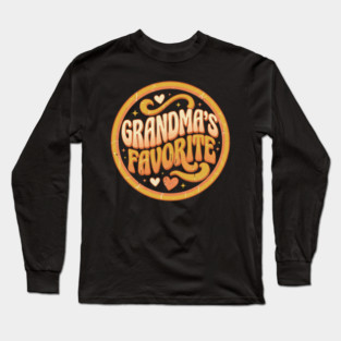 Grandma's Favorite Shirt Funny Grandparent Grandchild Gift Long Sleeve T-Shirt