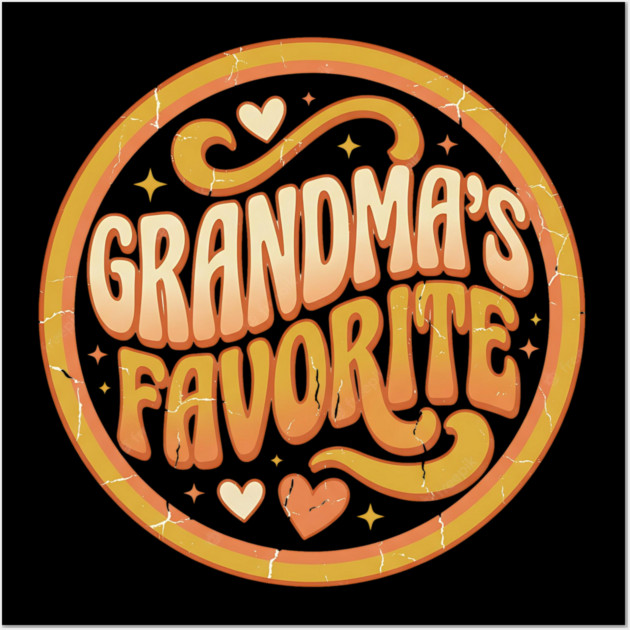 Grandma's Favorite Shirt Funny Grandparent Grandchild Gift Wall Art by ArtistTee ⭐⭐⭐⭐⭐