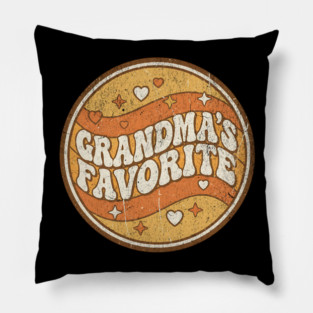 Grandma's Favorite Funny Grandparent Grandchild Gift Pillow