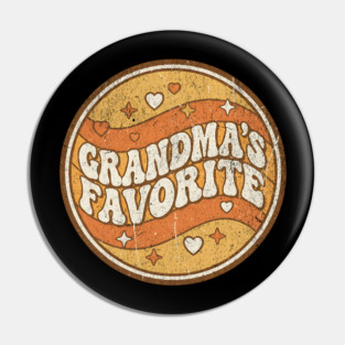 Grandma's Favorite Funny Grandparent Grandchild Gift Pin