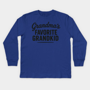 grandmas favorite grandkid Kids Long Sleeve T-Shirt