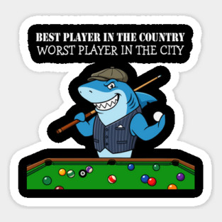 Funny Billiards Pool Hall Theme Sticker