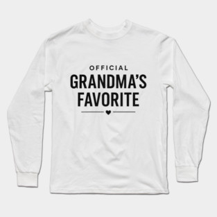 Grandma’s Favorite Official Design Long Sleeve T-Shirt