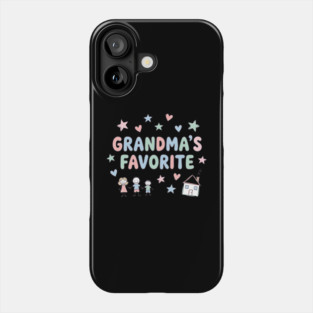 Grandma’s Favorite – Cute Kids Doodle Pastel Grandma Gift Phone Case