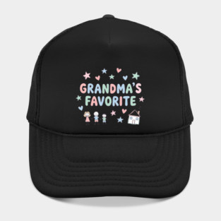 Grandma’s Favorite – Cute Kids Doodle Pastel Grandma Gift Hat