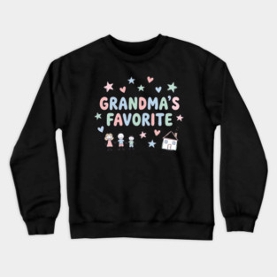 Grandma’s Favorite – Cute Kids Doodle Pastel Grandma Gift Crewneck Sweatshirt