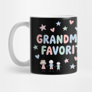Grandma’s Favorite – Cute Kids Doodle Pastel Grandma Gift Mug