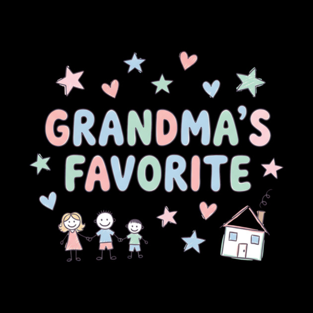 Grandma’s Favorite – Cute Kids Doodle Pastel Grandma Gift by ArtistTee ⭐⭐⭐⭐⭐